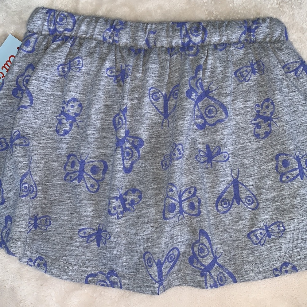 NWT Cat & Jack Scooter Skort XS Gray w/ Butterflies 4/5 - Picture 6 of 7